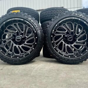 22x12 Legion Off-Road Wheels & 33” MT Tires – 8x170 Ford F250 / F350 Set