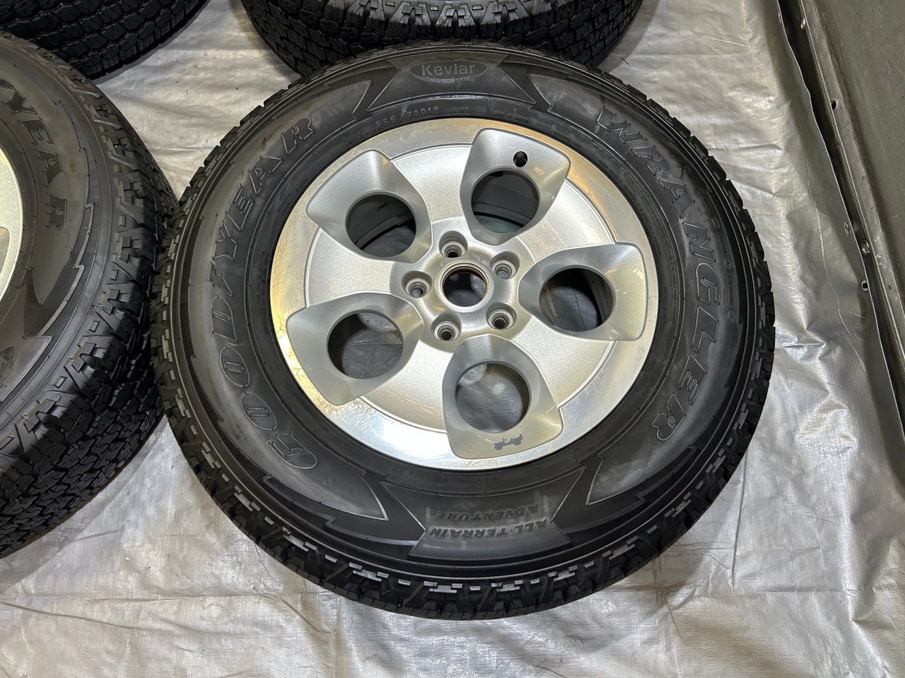 2007-2018 Jeep Wrangler JK 18" 5-Spoke Wheels & Tires – Set of 4 (Used) - Image 3